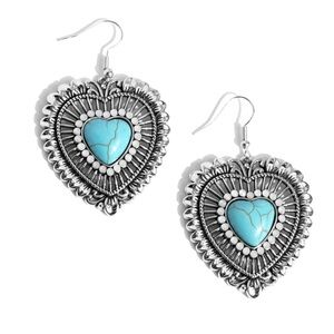 Turquoise Heart Earrings